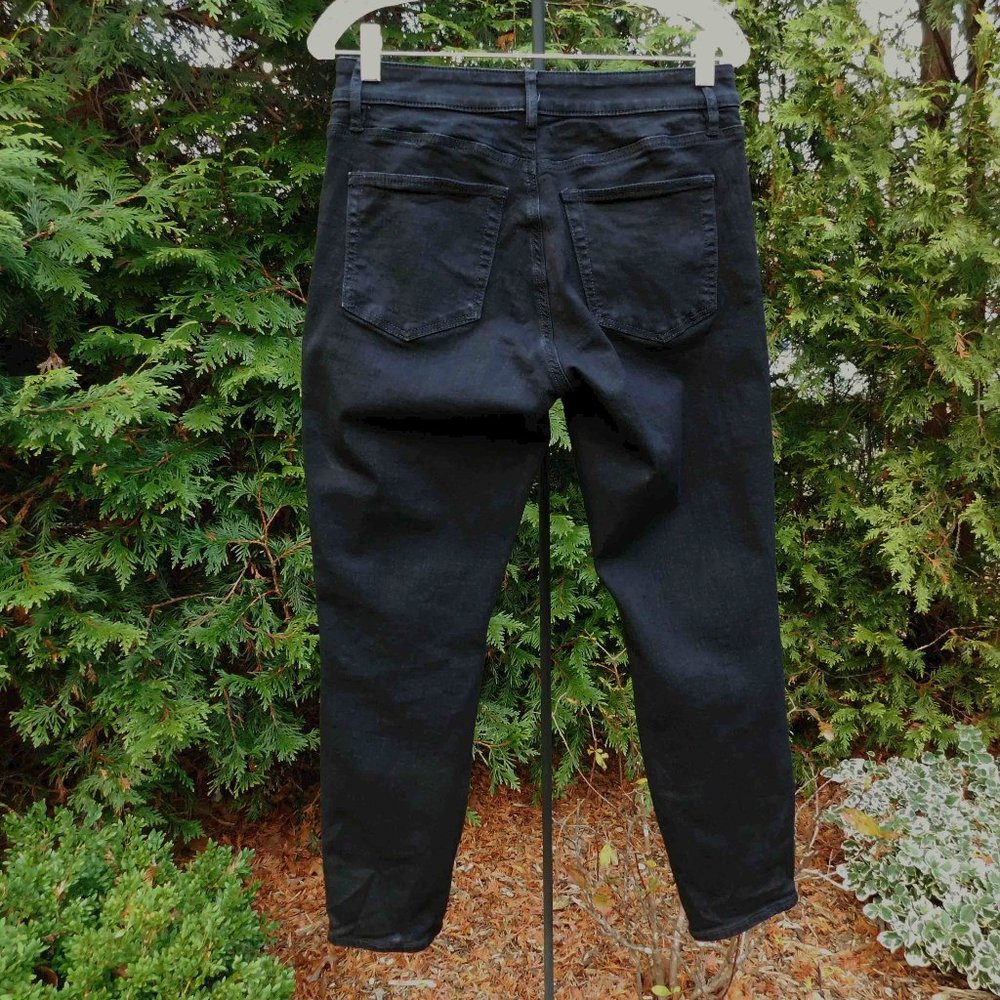 Loft Curvy Stretch Ankle Jeans with Rose Gold Ankle Snaps - Picture 3 of 3
